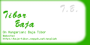 tibor baja business card